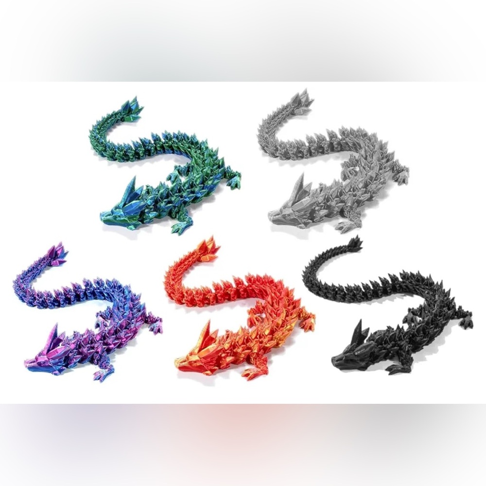 Colorful Dragon 3D printed